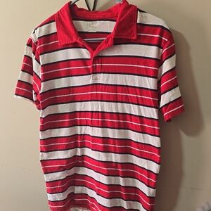 Place Red and White Striped Polo